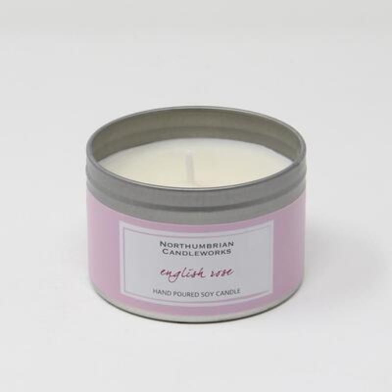 Enjoy the fresh and floral fragrance of an English Rose created with a wonderfully woody undertone juxtaposed with sweet top notes. This English Rose large candle in a tin will be a scentsational addition to your home. The large candle tin really does look as good as it smells and will sit beautifully on a shelf or coffee table or window sill. The choice is yours.
